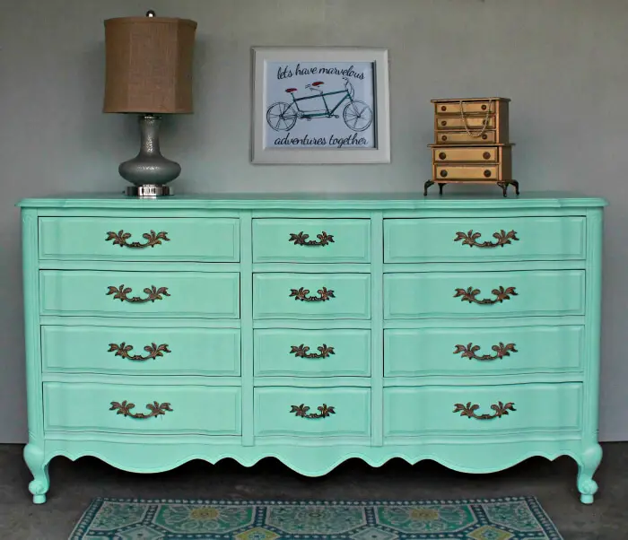 turquoise french dresser