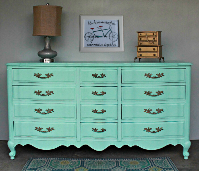 turquoise french dresser