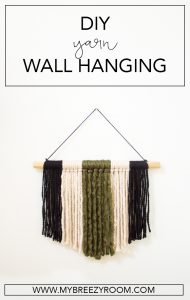 If you're looking for a quick and easy way to fill a blank space on your wall and make a statement, this modern DIY yarn wall hanging is perfect!