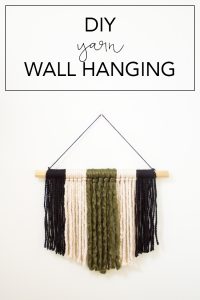 If you're looking for a quick and easy way to fill a blank space on your wall and make a statement, this modern DIY yarn wall hanging is perfect! It's so simple and only takes about 20 minutes start to finish! 