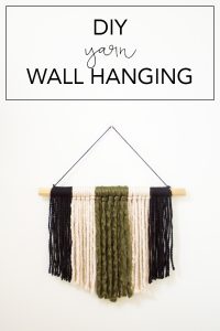 If you're looking for a quick and easy way to fill a blank space on your wall and make a statement, this modern DIY yarn wall hanging is perfect! It's so simple and only takes about 20 minutes start to finish! 