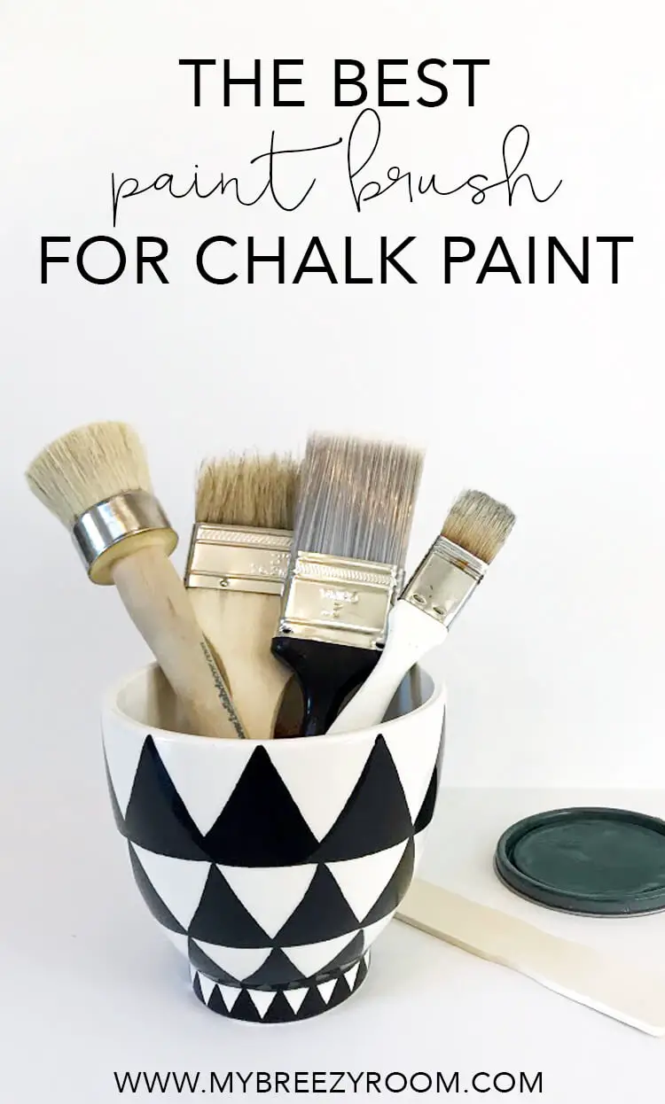 Chalk Wax Paint Brush 4PCs Set Including 3 Small Paint Brushes for Furniture Painting and 1 Large Chalk Brush Bristle Paint Brushes Set Compatible with Annie Sloan Chalk Paint Fusion Mineral Paint 