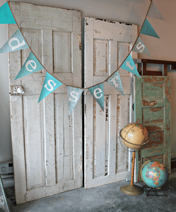 Turquoise "Desserts" Banner - perfect for wedding! 