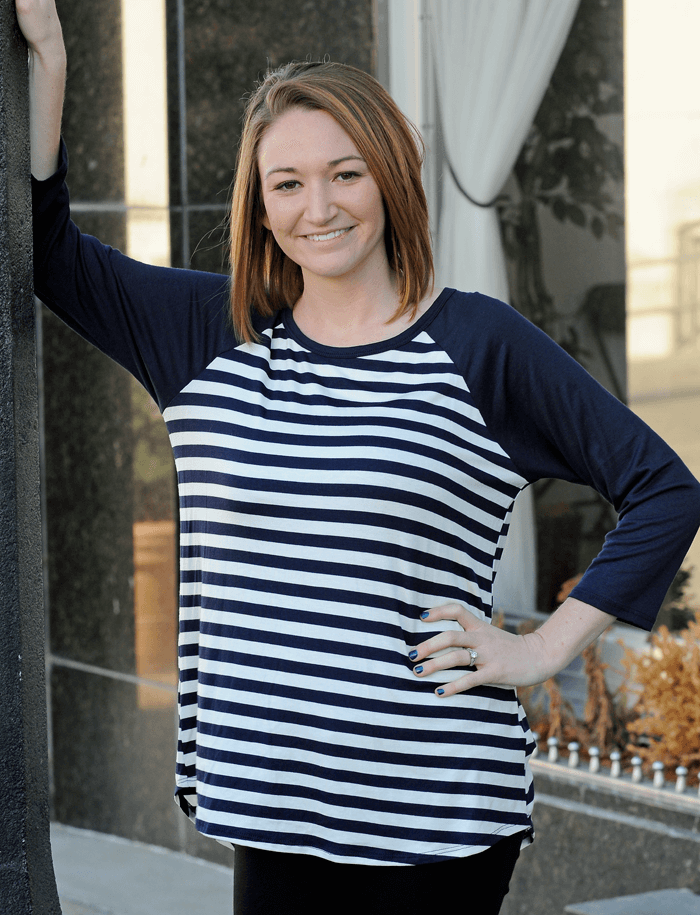 oversized navy baseball tee