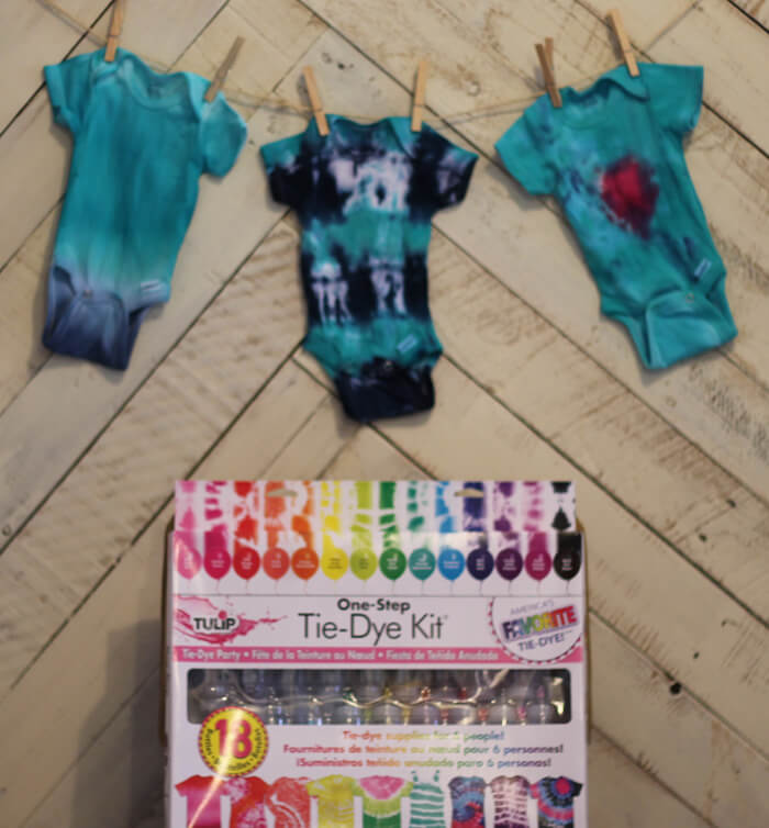 Use Tulip Tie Dye Kit to Tie Dye Onsies