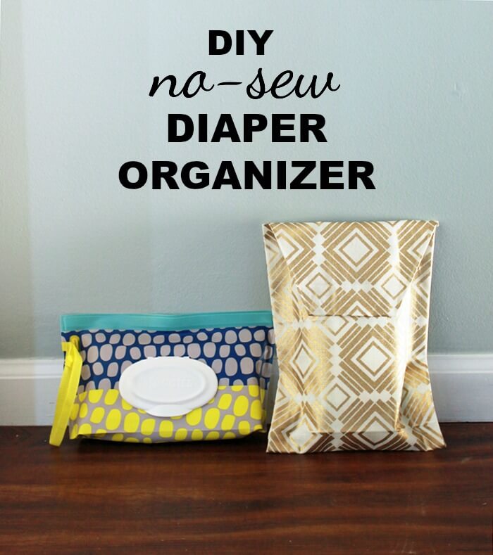 DIY No Sew Diaper Organizer How to