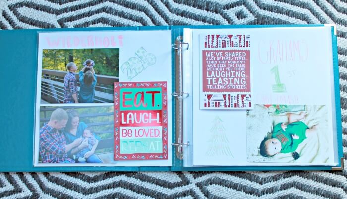 holiday scrapbook idea