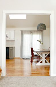 MODERN LIGHTING FOR A WHITE AND GRAY KITCHEN | My Breezy Room