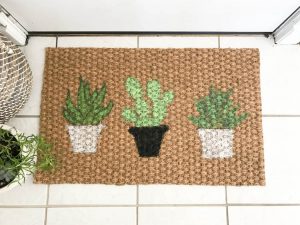 Doormat DIY: Cactus Doormat | My Breezy Room