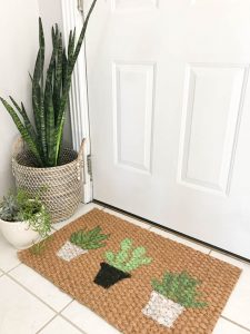 Doormat DIY: Cactus Doormat | My Breezy Room