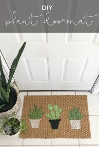 Doormat DIY: Cactus Doormat | My Breezy Room