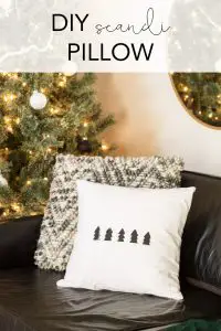 DIY Scandi Pillow: Simple Modern Pillow DIY | My Breezy Room #scandichristmas #scandidecor #modernchristmas #modern decor #diyscandi #diypillow
