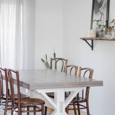 How to be a minimalist: minimalist dining room with clear counters and minimal decor