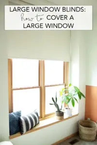 Learn the benefits of using a large window blind to cover a large window. Featuring roller blinds from blinds.com.